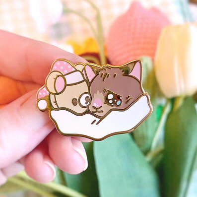 Crying Cat Enamel Pin