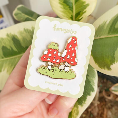 Toadstool Enamel Pin